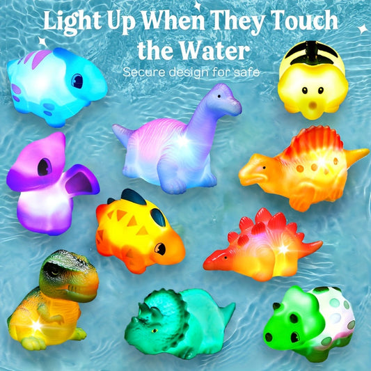 Light-Up Floating Animal Bath Toys with Theme and Pack Options