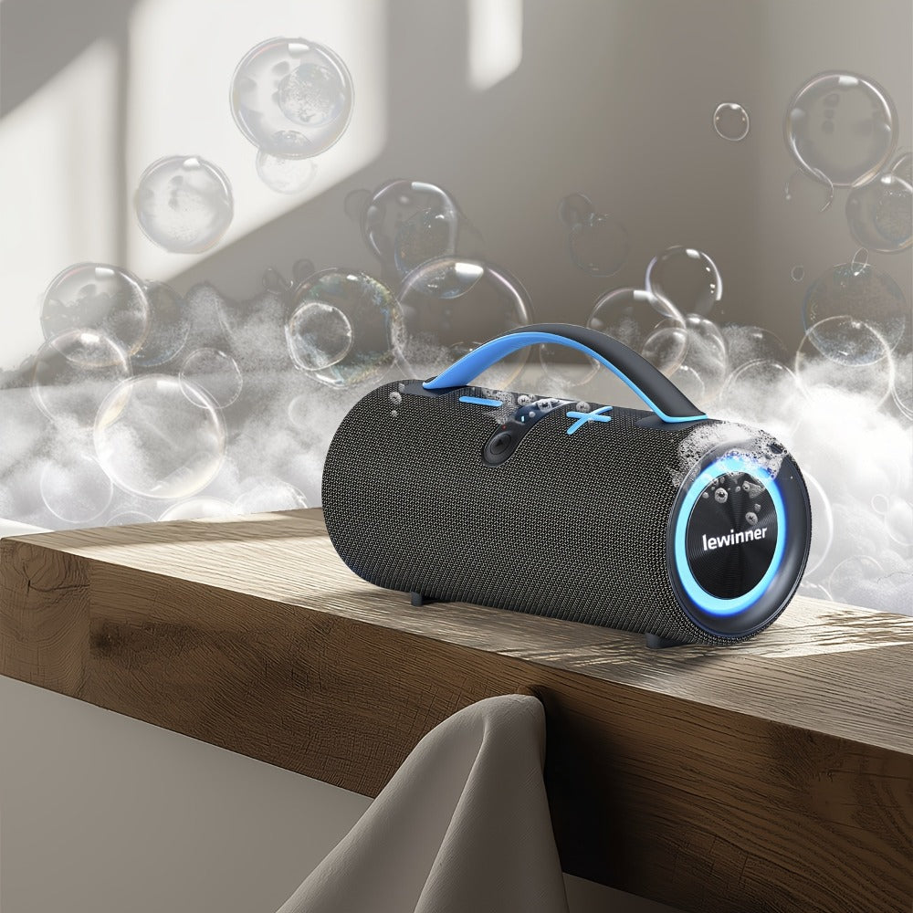 Portable Outdoor Bluetooth Speaker 60W High-Power Subwoofer – 7-Mode RGB Ambient Lighting, Long Battery Life, Type-C Charging, Loud Wireless Speaker for Family Outdoor Parties & Camping
