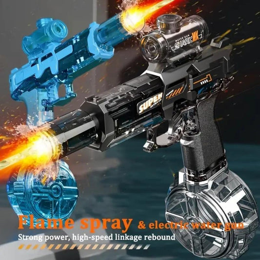 Automatic Electric Water Gun with Large Tank, Blue or Red for Outdoor Water Play
