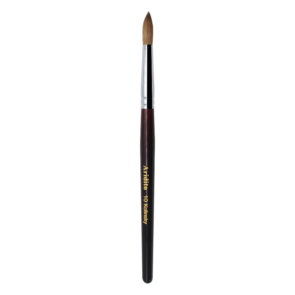 Kolinsky Acrylic Nail Brush Round Head Red Wine Wooden Handle – Professional Brush for Acrylic Extension Nail Art Sculpting & Manicure, Sizes #8 #10 #12 #14 #16 #18, Salon & Home Use