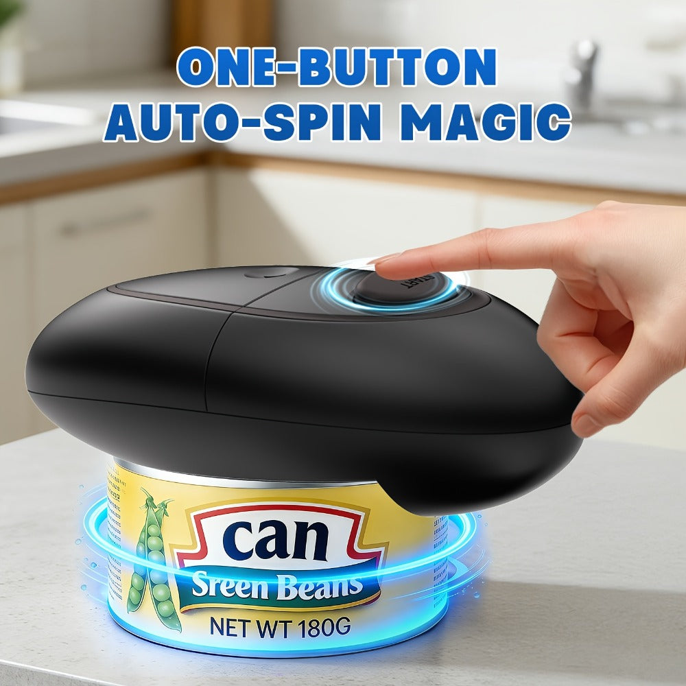 Electric Can Opener One-Touch Automatic – Smooth Edge Battery Operated Handheld Opener for All Can Sizes, Best Kitchen Gadget for Seniors, Arthritis & Weak Hands, Great Gift Idea