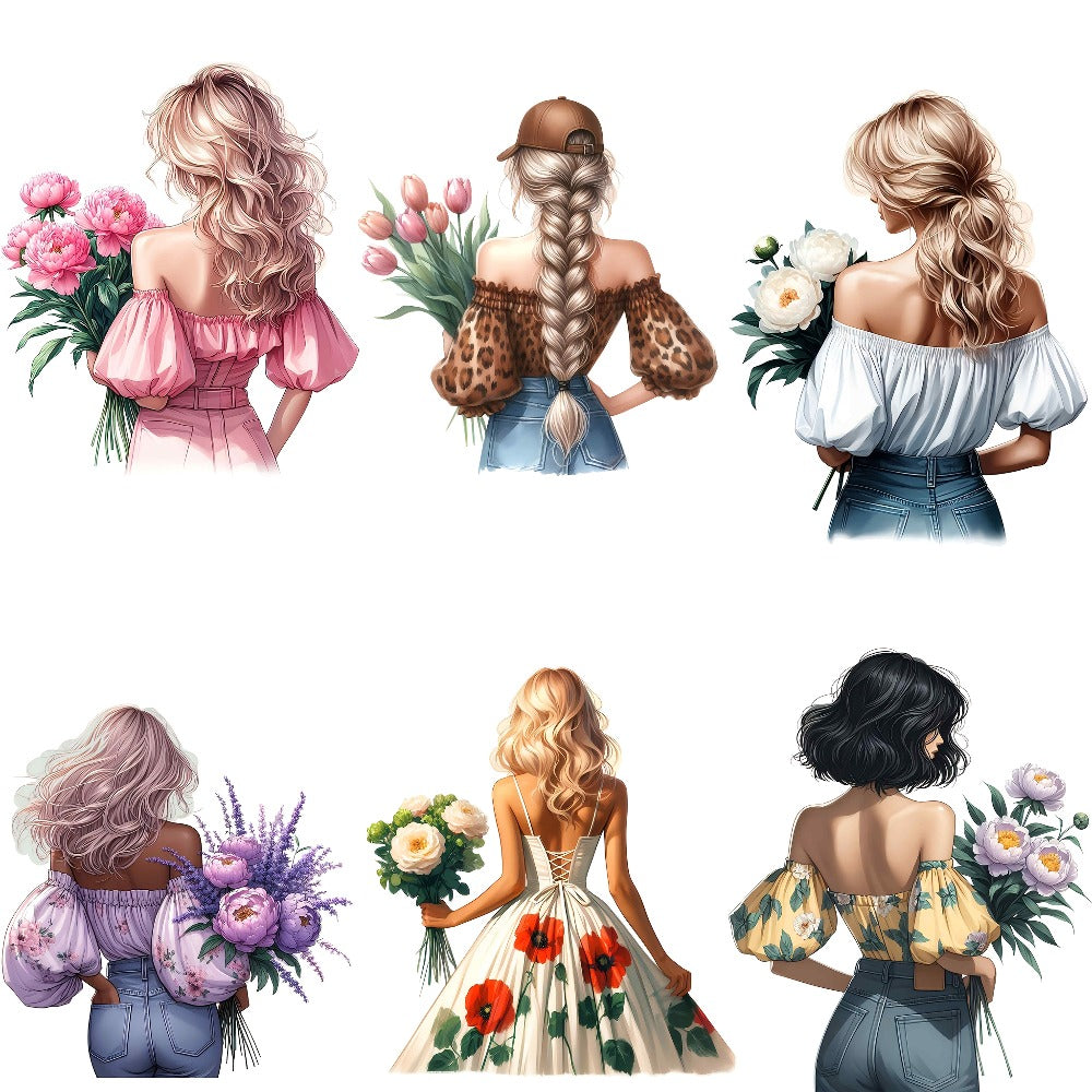 Aesthetic Floral Stickers for Journaling, 16 Pieces, 2 Styles