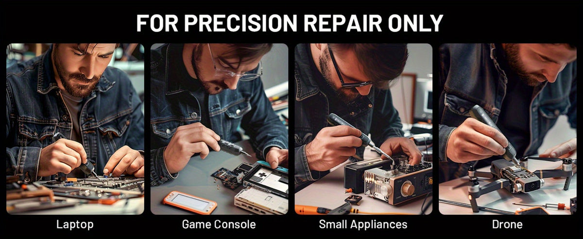 180-in-1 Electric Screwdriver Set with 160 Magnetic Bits, 3 Torque Settings Cordless Repair Kit for iPhone MacBook Laptop Camera Watch Tablet Game Console