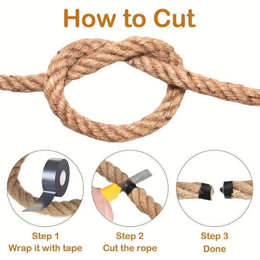 Twisted Rope for Crafts & Rustic Decor, 3/4–1.5 Inch Diameter, 50 or 100 Feet