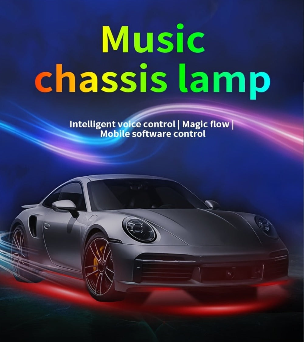 Car LED Atmosphere Light Panels APP & Wireless Control - External Decorative 2-Piece Set Multiple Scene Modes 23.62x35.43in for Cars Trucks SUVs Car Show Night Driving Customization
