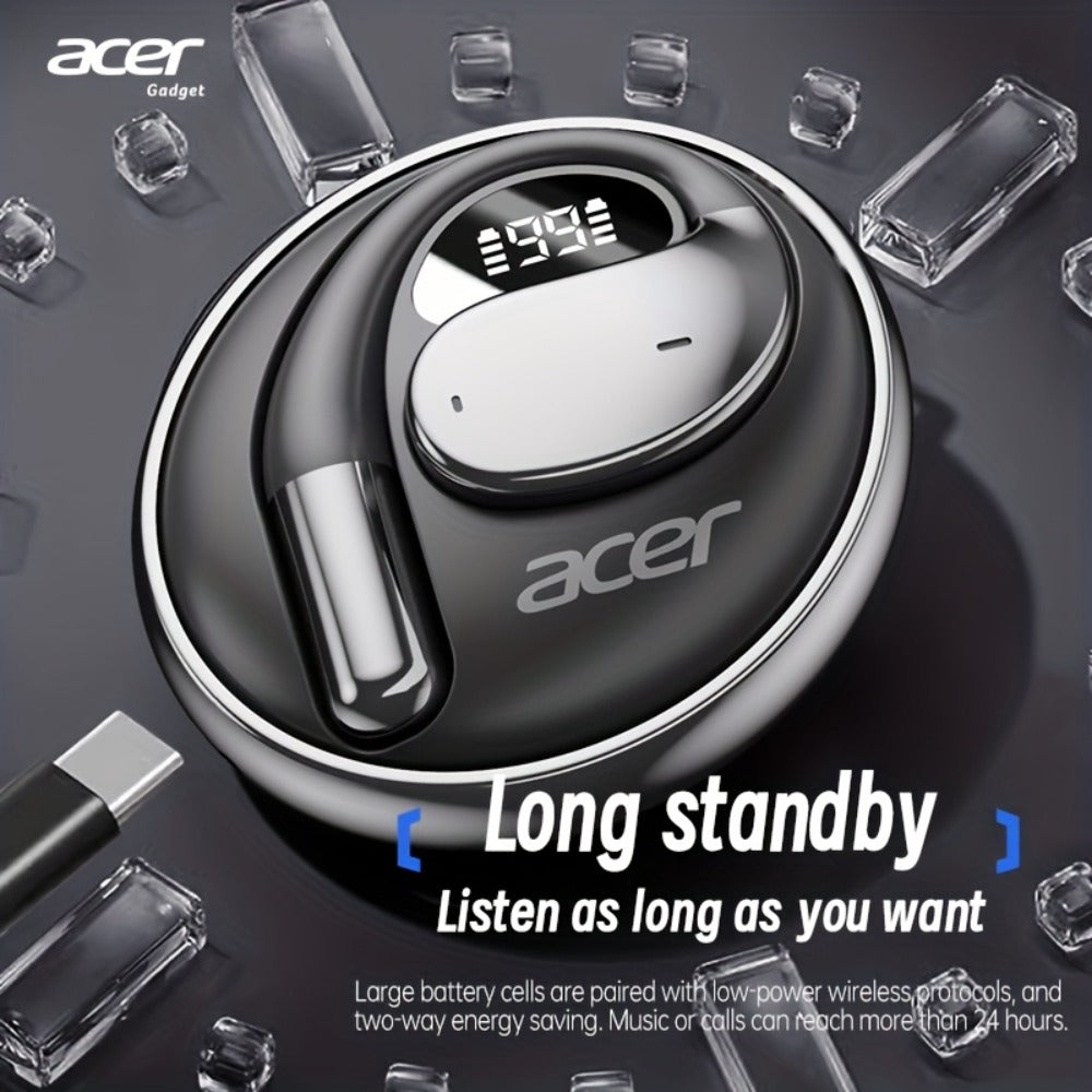 Acer TWS In-Ear Earbuds Noise Canceling Touch Control Sports Wireless Headphones Long Battery Life Lightweight for Running Workout Calls Compatible with Phone Tablet Valentine Gift