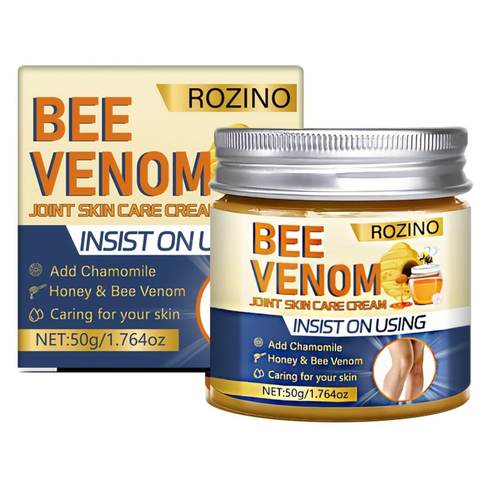 Vitamin C & Glycerin Bee Venom Joint Cream 2PCS 50g Each – Brightening Deep Moisturizing Body Cream for Dry Rough Skin on Arms Legs Knees Ankles Elbows, Smoothing Skin Care for Women Men