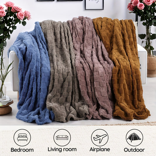 Quilted Flannel Blanket, 180–200 GSM with 17 Designs and Throw or Queen Options