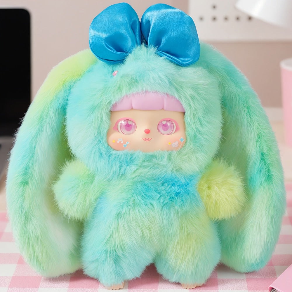 Kawaii Rabbit Plush Toy with Detachable Face, Customizable Bunny Stuffed Animal
