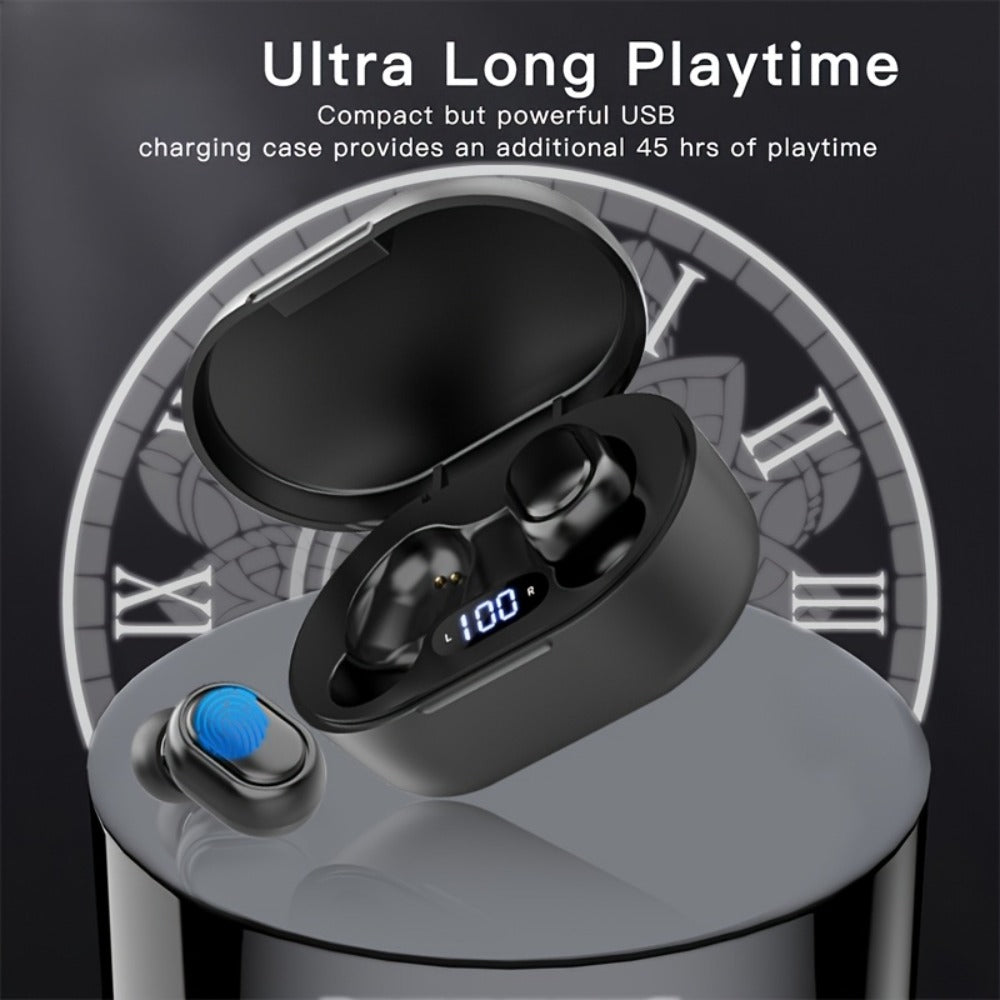 3-Pack TWS Wireless Earbuds Set Bluetooth 5.4 Noise Canceling Microphone LED Display Touch Control Gift for Women Music Lovers Compatible iOS Android iPhone