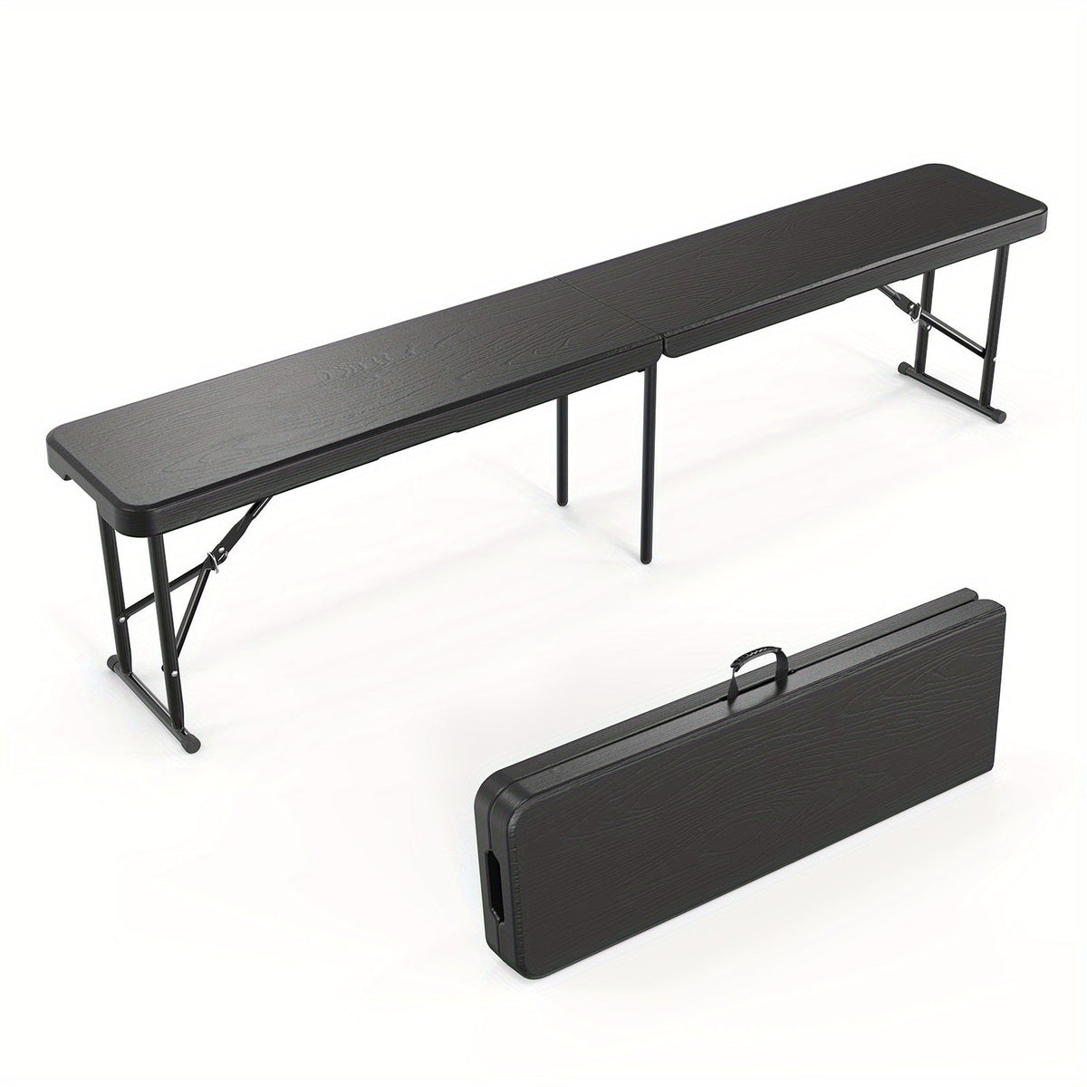 Folding Bench shown in the Black, 1 Pack option