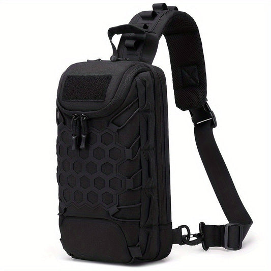 MOLLE Shoulder Bag, Nylon Tactical Chest Pack with Multiple Compartments and Adjustable Strap