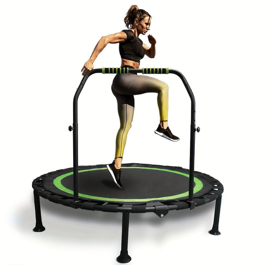 Mini Rebounder Trampoline, 40-Inch Foldable Design with Adjustable Padded Handle