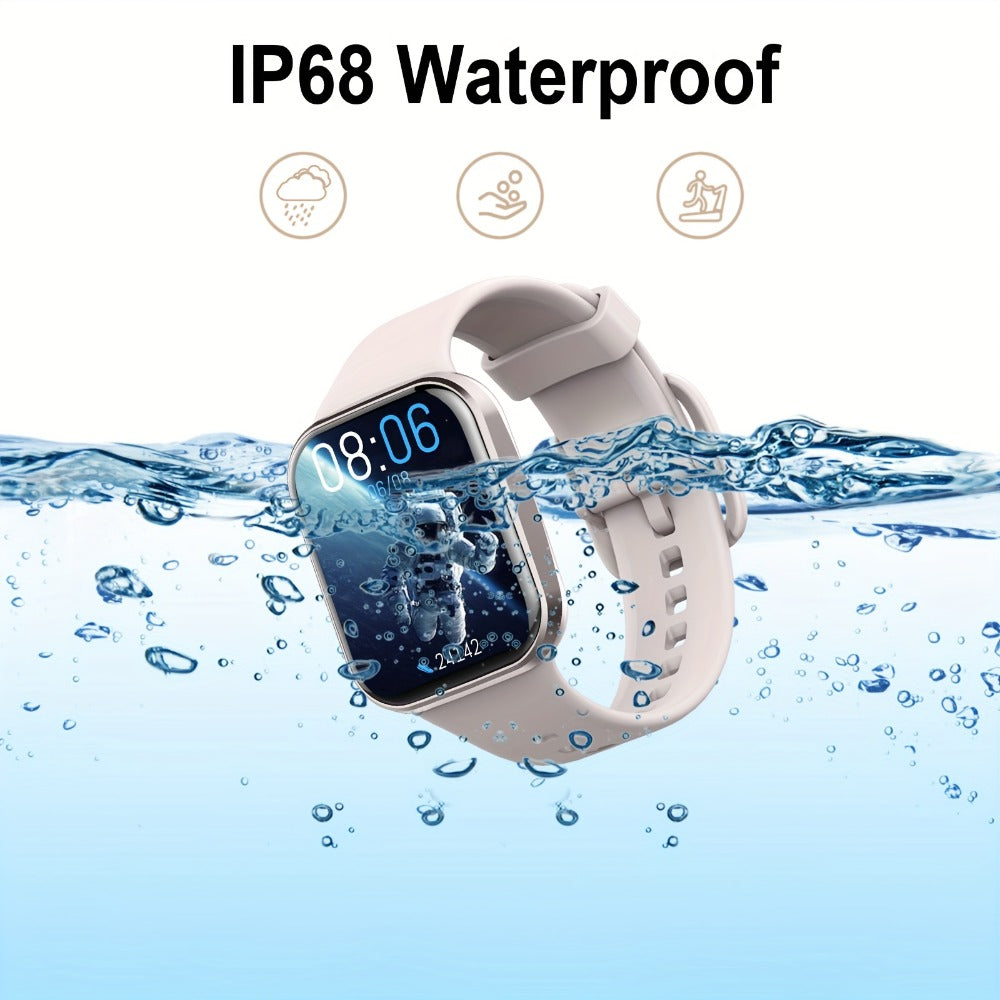 112 Sports Modes Smartwatch Bluetooth 5.3 for Men Women – 1.69" HD Touch Screen Wireless Calling Sleep Monitor Fitness Activity Tracker Compatible with iOS Android Off White Black Gift