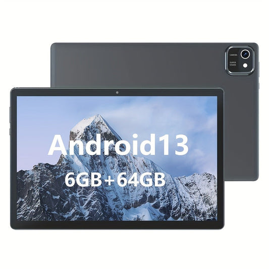10 Inch Android 13 Tablet 4GB RAM 64GB ROM 512GB Expandable – GPS, WiFi, 6000mAh Battery, IPS HD Touch Screen, Screen Protector Included, Octa-Core 2025 Android Tablet Blue