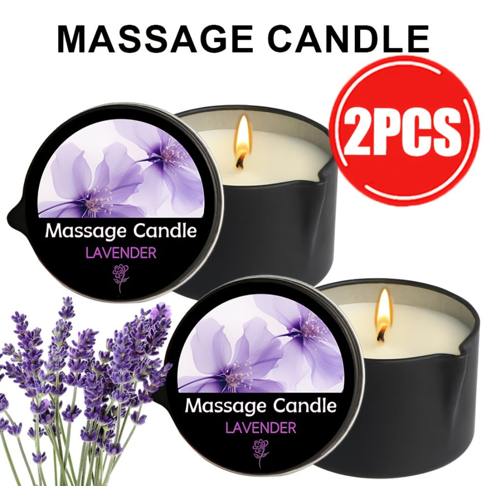 Massage Oil Candle 2-in-1 Soy Wax Scented Candle with Essential Oil Warm Moisturizing Body Lotion 20+ Scents Spa Pedicure Nail Salon Wedding Valentine Gift for Women