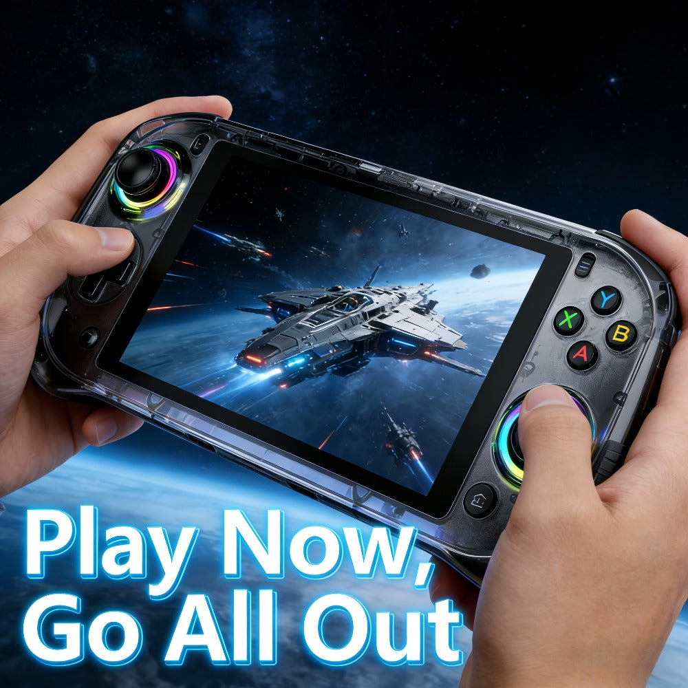 J55 Online Multiplayer Handheld Game Console – 5.5 Inch Large Screen, Open-Source System, 64GB Storage, Ultra-Long Battery Life, Global Online Gaming, High-End Portable Edition, Perfect Holiday Gift