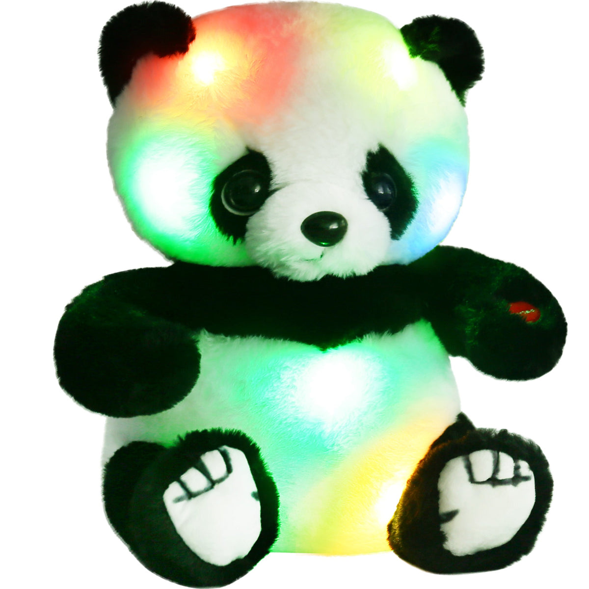 Jumbo LED Light Up Panda Stuffed Animal 12 Inch – Kawaii Panda Bear Plush Toy with Soft Glow Night Light, PP Cotton Huggable Stuffed Panda for Kids Boys Girls, Birthday Christmas Mother's Day Gift Home Decor