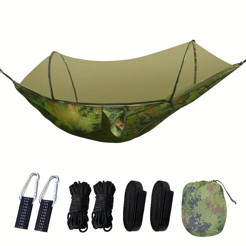 Double Camping Hammock with Mosquito Net & Sun Shade | 3-in-1 Lightweight Portable Hammock for Camping, Hiking, Backpacking & Garden