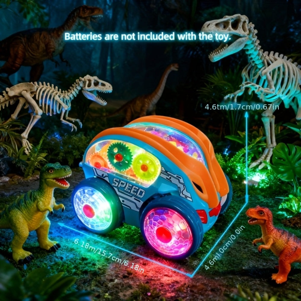Automatic Dump Truck Toy with LED Lights and Music, Press and Go Construction Vehicle for Ages 2+