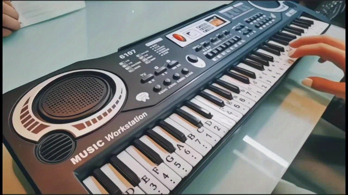 61-Key Keyboard Accessory Kit with Microphone, Sheet Music and Key Stickers detail image - detail view 8