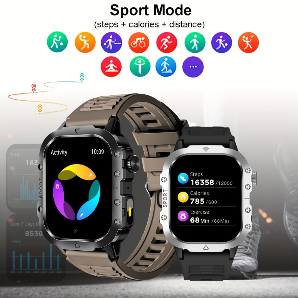 Multifunctional Smartwatch 100+ Sport Modes, Fitness Tracker & Step Counter Pedometer, Heart Rate SpO2 Sleep Monitor, Smart Notifications, Outdoor Activity Watch – Compatible with Android & iPhone, Gift for Men & Women