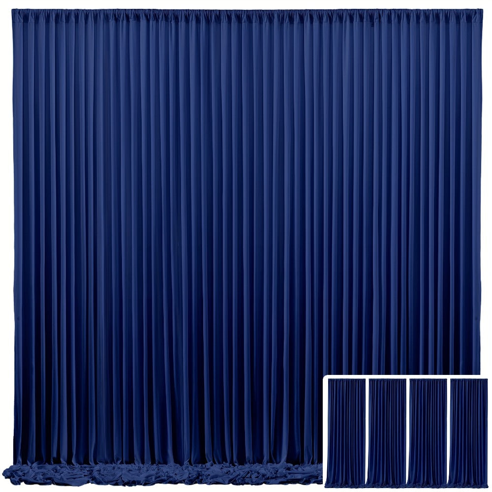 Elegant Fabric Backdrop Curtains 4pcs with Poles 59x85in Non-Transparent Wrinkle-Free Party Photo Backdrop for Wedding Birthday Bridal Shower Graduation Prom Christening Holiday Decor