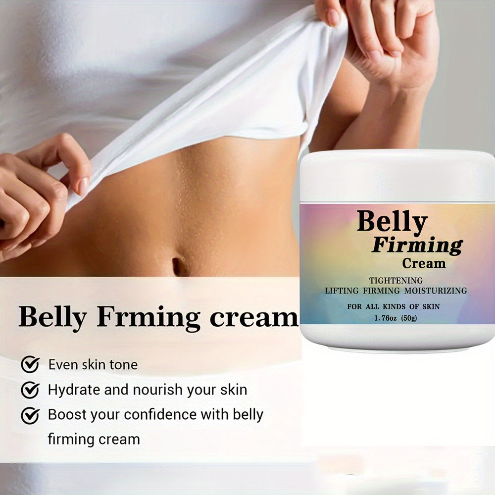 Belly Firming Cream with Hyaluronic Acid & Caffeine – Intensive Tightening & Lifting Body Lotion with Shea Butter Jojoba Oil & Vitamin E for Belly Buttocks Thighs Arms – Alcohol Free All Skin Types