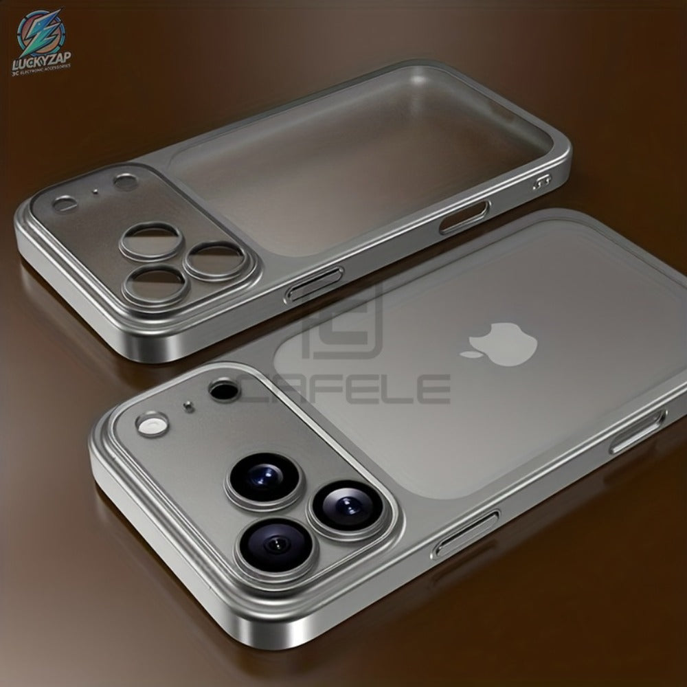 Matte Frosted Clear iPhone Case with Wireless Charging & Shockproof Lens Film for iPhone 17 16 15 14 13 12 Air Pro Max Plus – Anti-Fingerprint Slim Transparent Back Cover