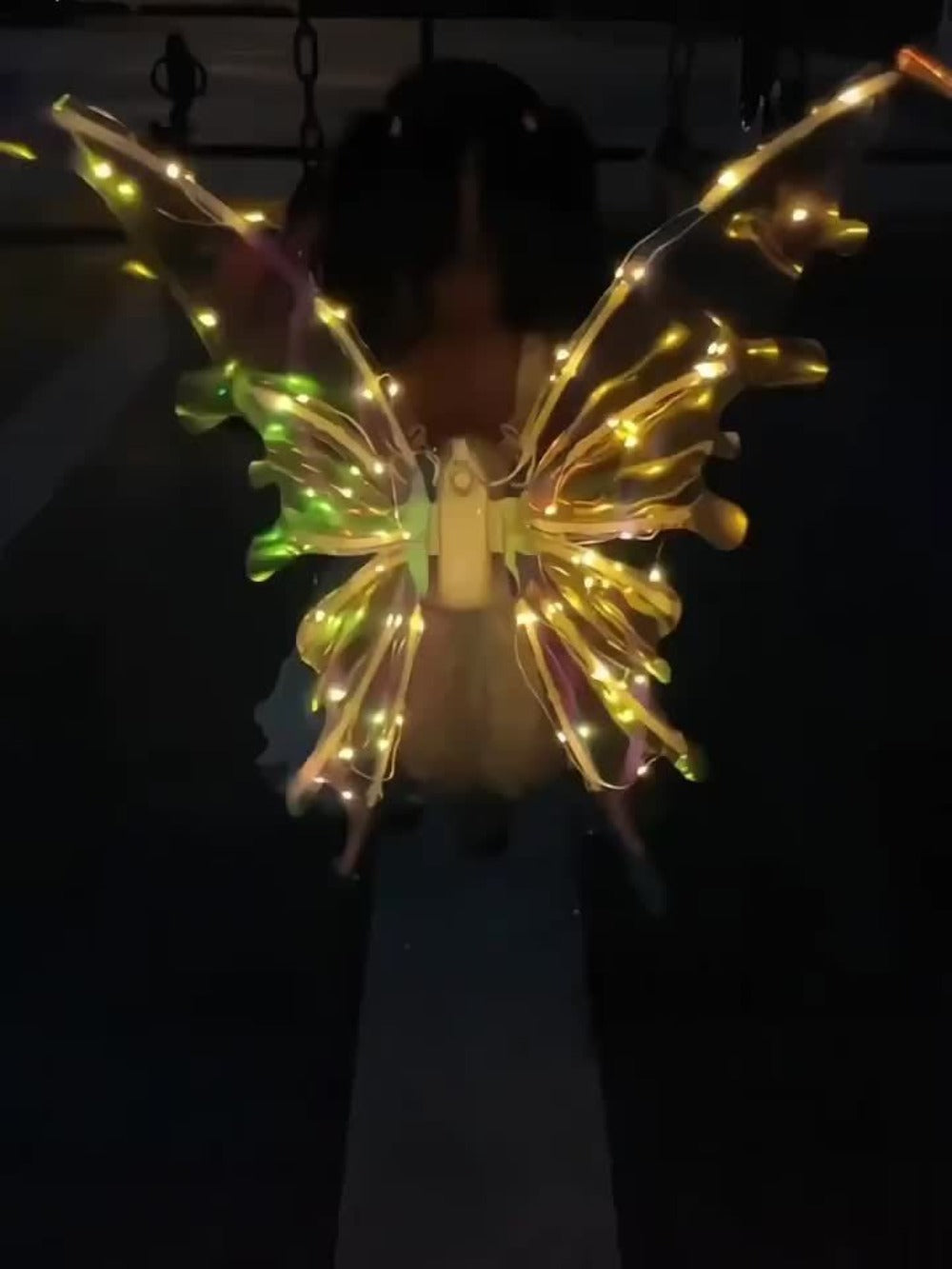 LED Fairy Wings, USB-Rechargeable Butterfly Costume Accessory in Mixed Colors