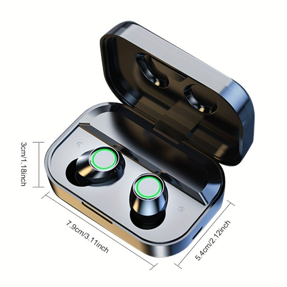 Anime Design Wireless Earbuds with Digital Display, Bluetooth 5.4 HiFi HD Stereo Noise Cancelling, USB-C Charging, App & Volume Control, Mirror Fashion Look, Comfortable Fit for Adults, Gift Idea