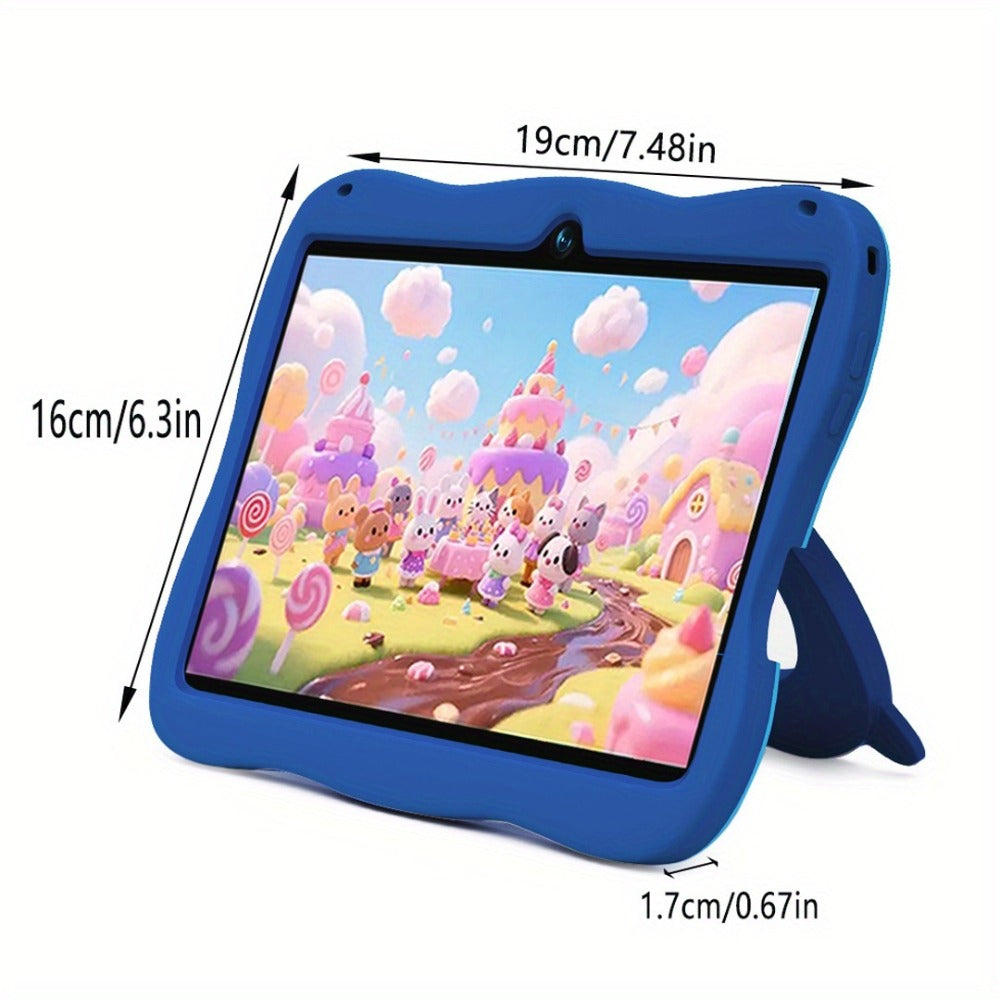 Kids Tablet 7 Inch Android 14, 5GB RAM 32GB Storage, Protective Case Included, Google Kids Space, Parental Controls, WiFi Bluetooth YouTube, 2026 Upgraded Educational Gift for Toddlers Boys Girls Ages 3-12, Pink & Blue