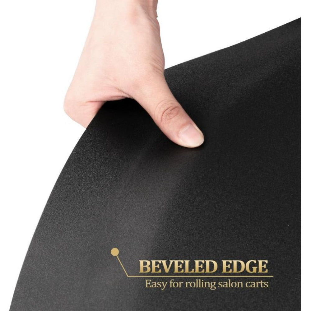 Anti-Fatigue Salon Mat for Hair Stylist with Round Cutout — Thick Non-Slip Standing Mat for Barber Chair, Hairdresser, Barbershop, Spa & Beauty Salon Professional Use