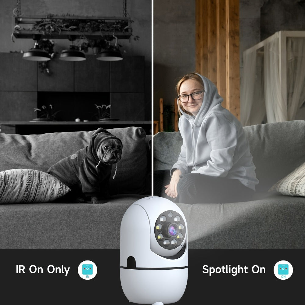 Indoor Security Camera 4 Pack Alexa Compatible 355 Pan Tilt Night Vision Motion Detection Two-Way Talk Baby Pet Monitor Dual Band 2.4G 5GHz WiFi Cloud 256GB SD Card