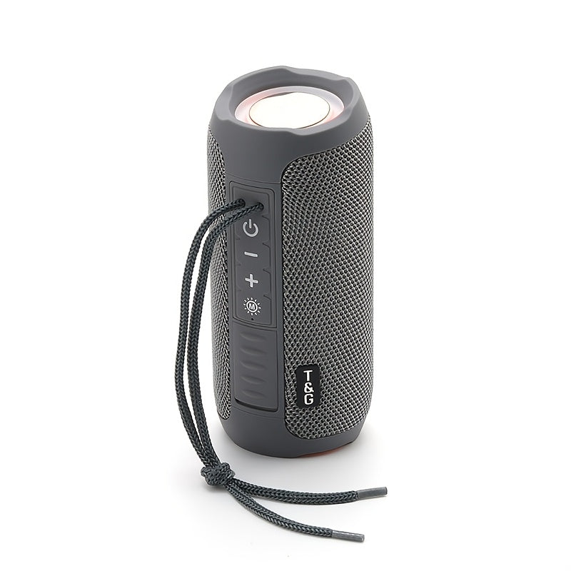 TG227 Portable Bluetooth Speaker with LED Breathing Light, TWS Stereo Sound, USB-C Rechargeable, Wireless Speaker for Outdoor Camping, Hiking, Gatherings