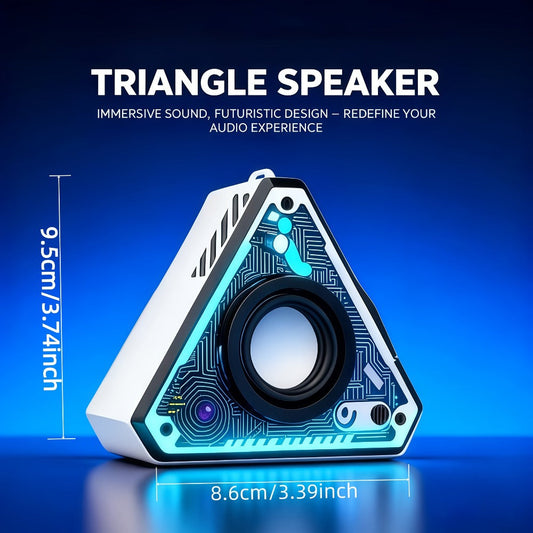 Portable Bluetooth Speakers with Rechargeable Power, Triangle & Colorful Style Options