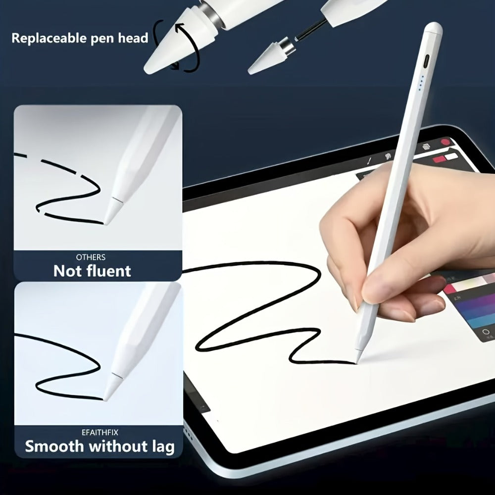 Stylus Pen for iPad & Android Tablets – Palm Rejection, Tilt Sensor, USB-C Charging, Compatible with iPad 6/7/8/9/10, Pro 11"/12.9"/M4, Air 3/4/5/6, Mini 5/6, All Android Tablets (Multi-Color)