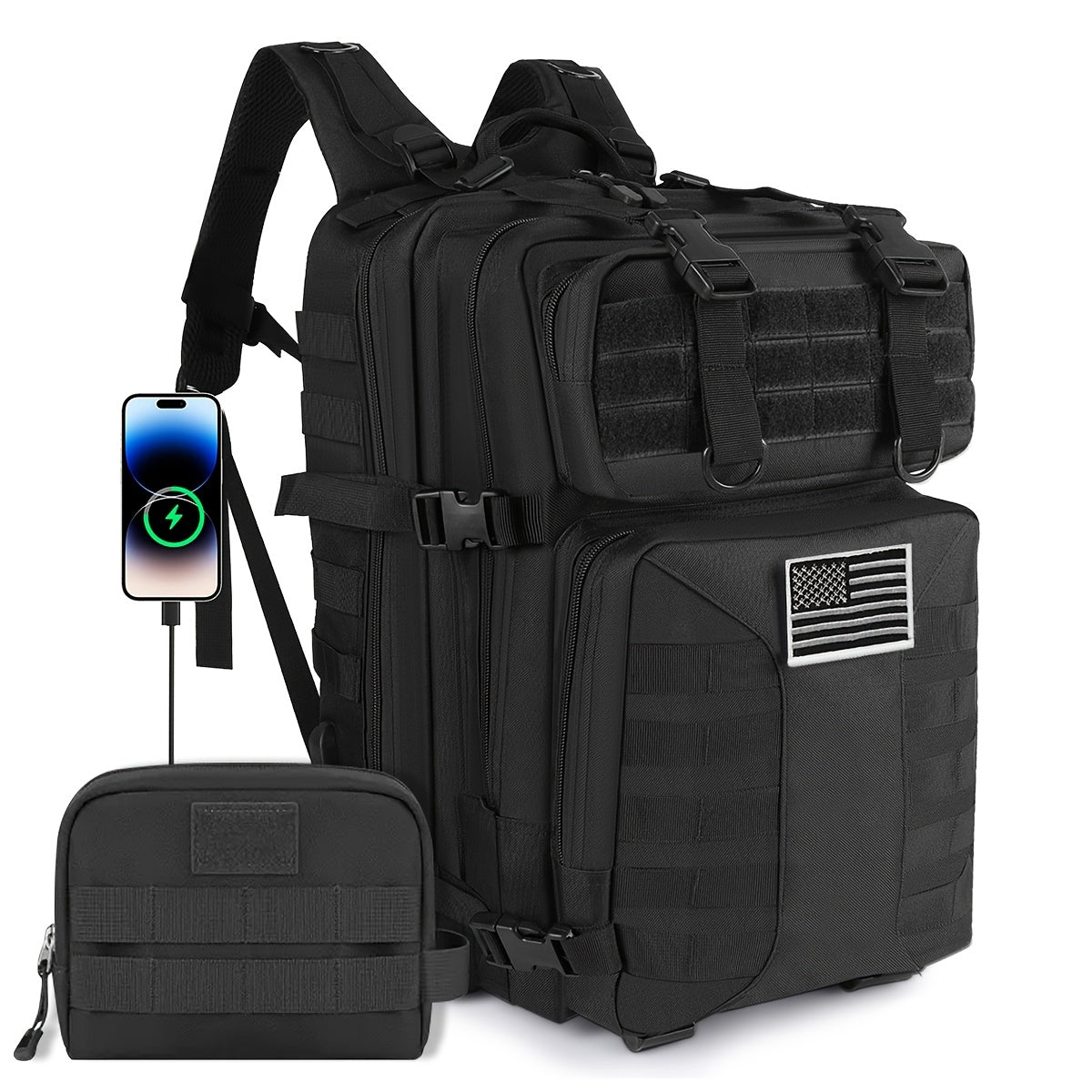 Tactical Military Backpack 50L – Large Capacity Molle Rucksack for Camping, Hiking, Hunting, Fishing & Travel, Unisex with Multiple Color Options