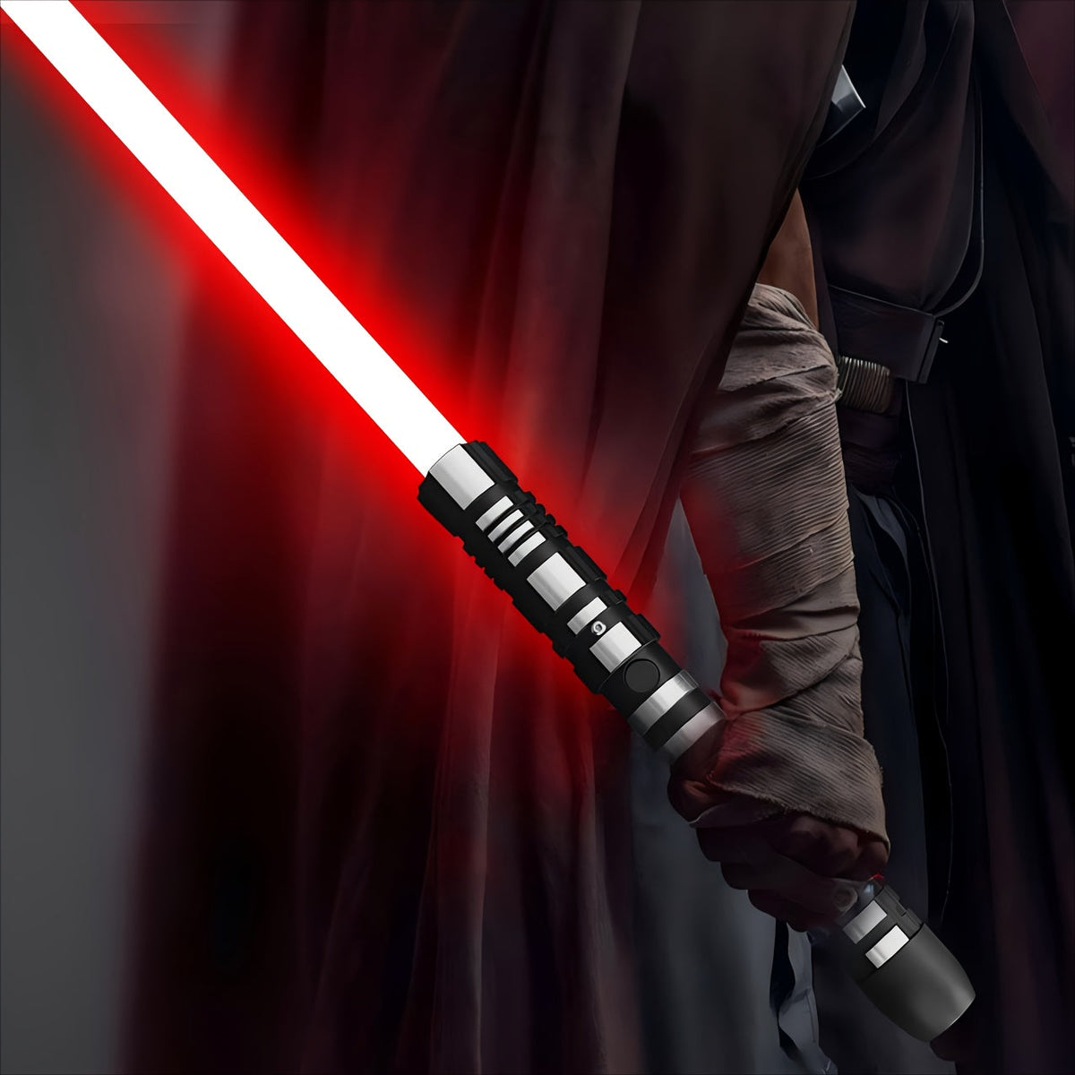 RGB Light-Up Saber Toy, Dark Phantom Style with 16 Colors and Sound Effects