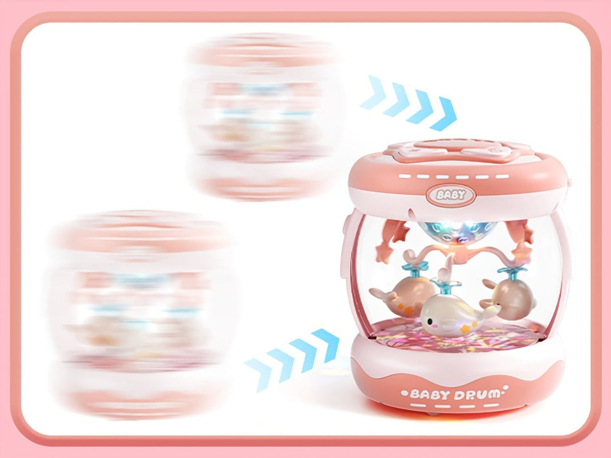 Baby Rotating Projector Music Toy 3 Months+ – Interactive Animal Sounds & Lights, Multi-Functional Sensory Learning Toy for Infants, Party Music & Motor Skills Development Gift for Boys & Girls
