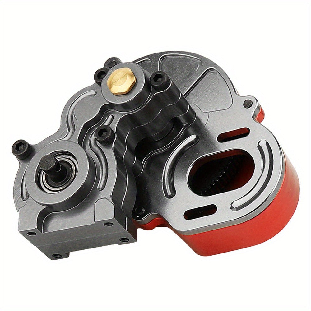 LCG Metal Gearbox with Motor Gears for 1/10 RC Crawler, SCX10/WRAITH