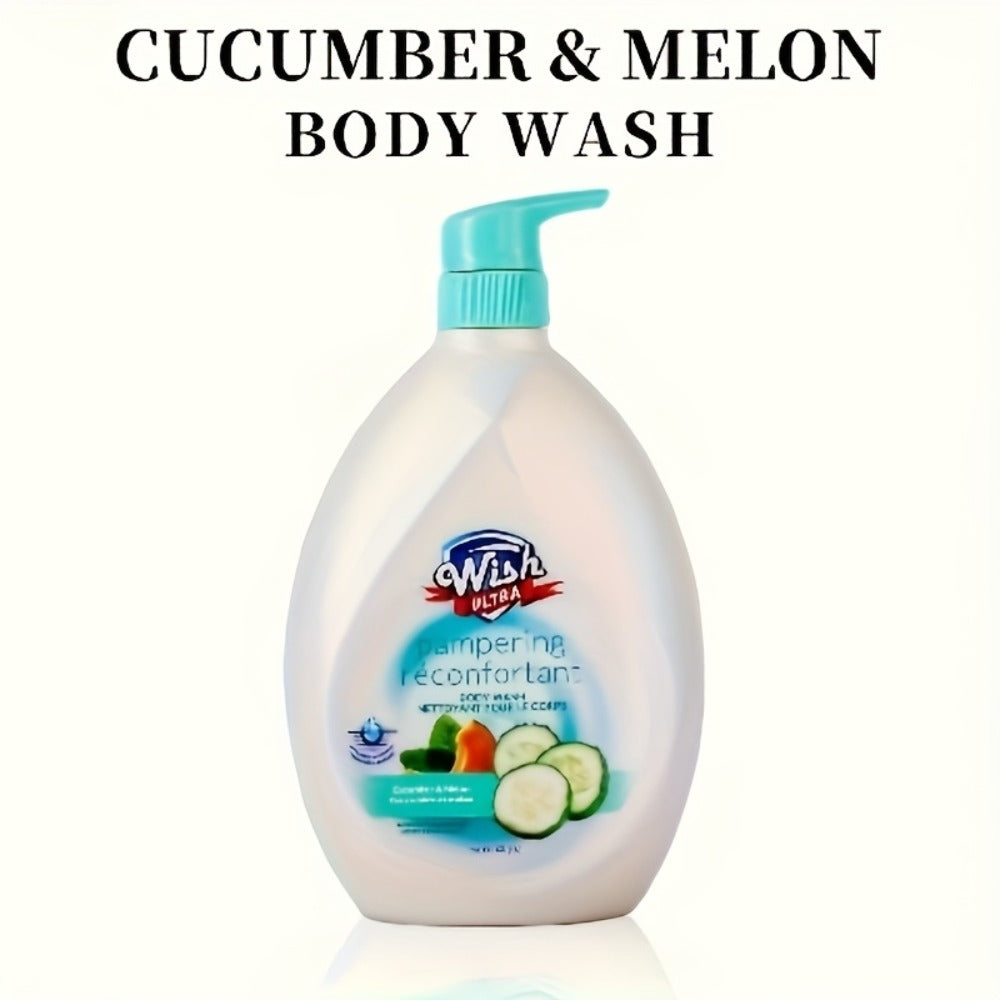 Vitamin E Body Wash for Women & Men Deep Cleansing Blackhead Removal Dead Skin Exfoliating Long-Lasting Fragrance Shower Gel Multiple Scents Cucumber Melon Peach Coconut Shea Butter Single & 2-Pack