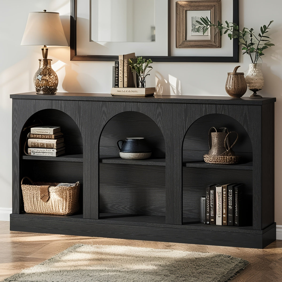 Console Table shown in the Black option