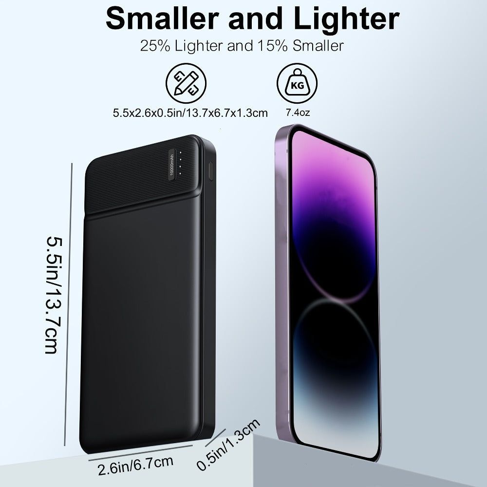 5V Heated Jacket Battery Pack 10000mAh PD 22.5W Quick Charge Portable Power Bank for Heated Vest Heated Gloves Heated Clothes Smartphone Tablet Outdoor Winter Camping Skiing Travel