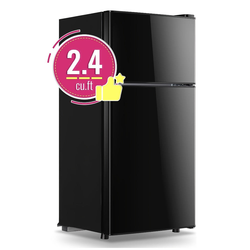 Compact Refrigerator, 3.2 Cu Ft Single Door Mini Fridge with 4-Layer Storage, Removable Shelves, Crisper Drawer & Adjustable Temperature – Quiet Energy-Efficient Small Fridge for Dorm, Office, Apartment and Bedroom