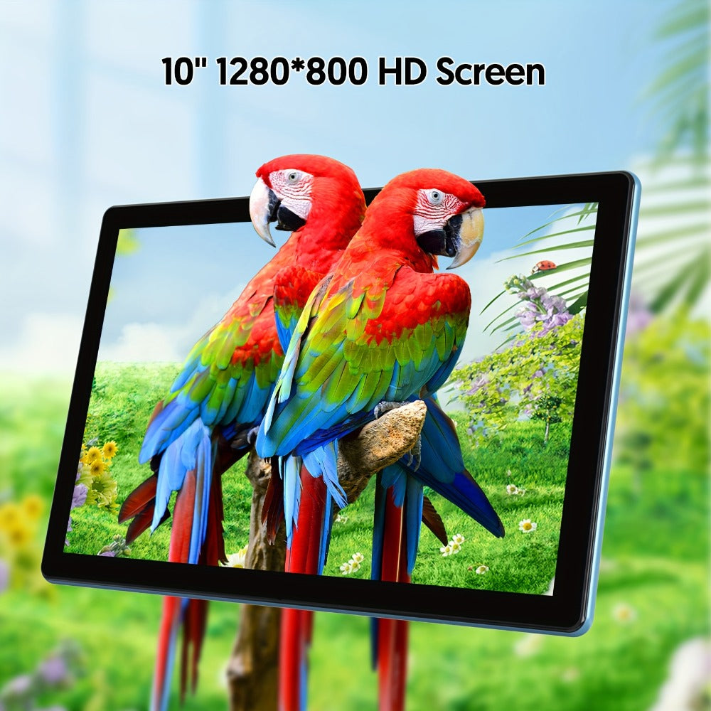 2-in-1 Android 15 Tablet 10 Inch Quad-Core 12GB RAM 64GB ROM 1TB Expandable 6000mAh Battery FHD IPS Display Dual Camera Optional Keyboard Mouse Case Stylus Three Configurations WiFi