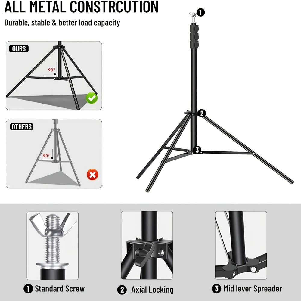 Green Screen Backdrop with Stand Kit 10x10Ft Chroma Key Background 7.5x10Ft Portable Stand with Carrying Bag 4 Clamps for Photoshoot Portraits Party Video Recording Streaming