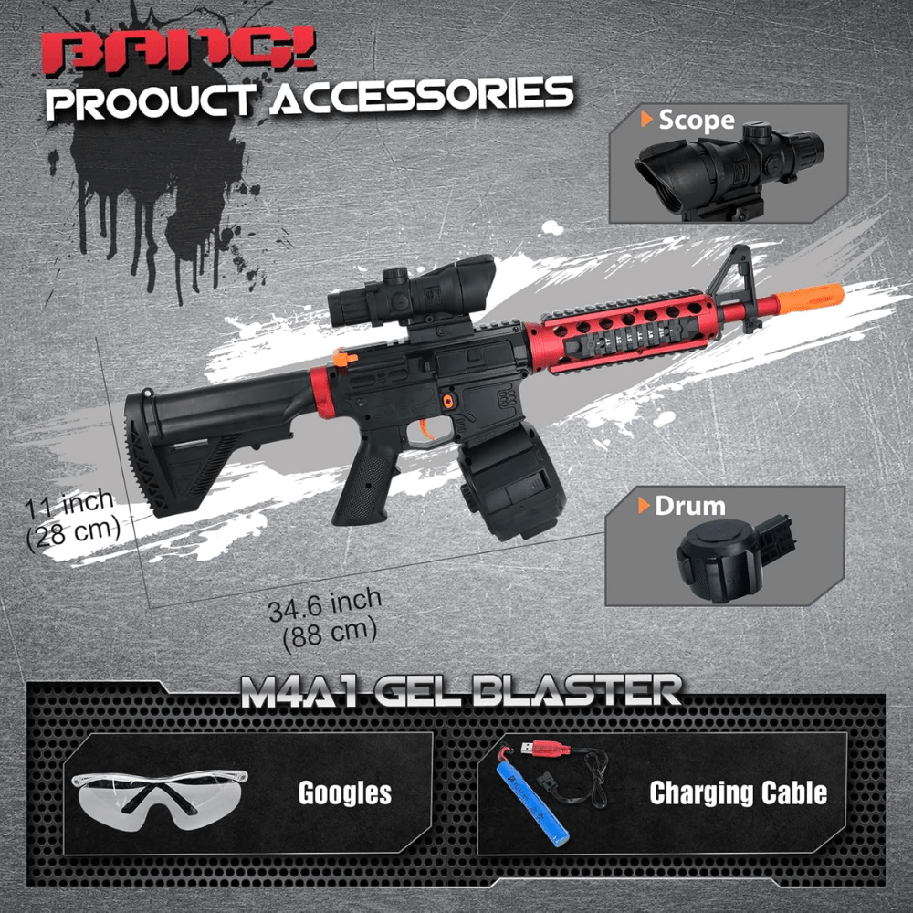 M416 Gel Blaster with Dual Firing Modes for Outdoor Team Play