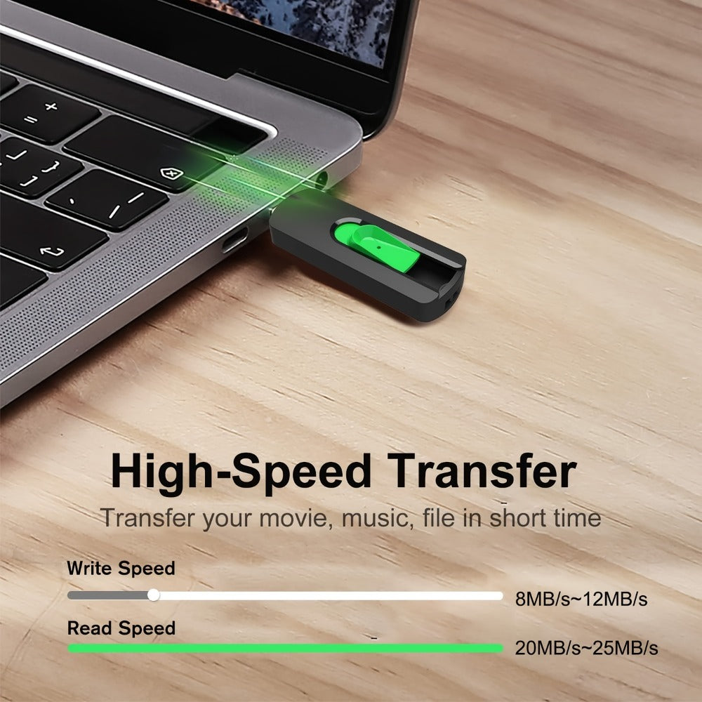 Retractable USB Flash Drive Bulk Pack 5-Pack USB 2.0 Thumb Drive 2GB 4GB 8GB 16GB 32GB 64GB Mixed Colors Capless Jump Drive Memory Stick for PC Laptop Mac TV Car Audio