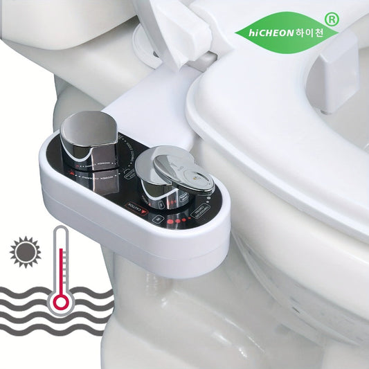 Bidet Attachment with Hot and Cold Water, Dual Nozzles, Non-Electric TM2110 Plus
